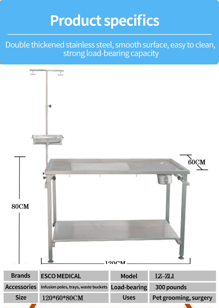 H130acc3ba54c4f1d8ff7e9702d562aecl - High-quality Veterinary Equipment Steel Pet Operation Table Vet Examination Veterinary Dissecting Surgical Table