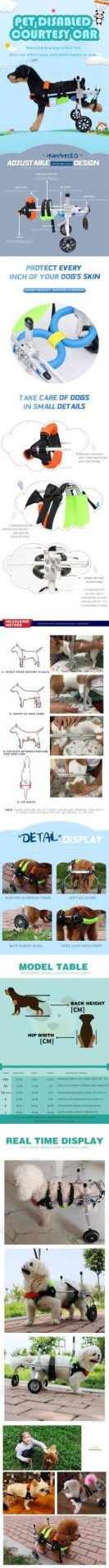 H433449c009a343a2878d249b99df3536A 4 - Hot Selling Pet Rehabilitation Therapy Supplies Strap Design Handicap Dog Wheelchair For Back Legs