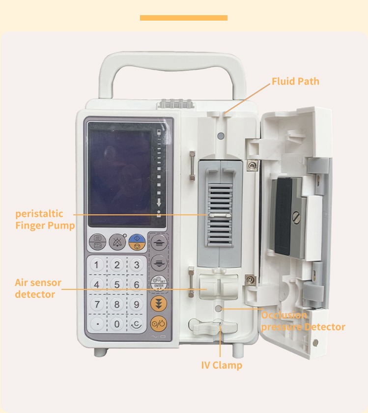 H7db64ddf62784106b1aa7190f9d5f542y - Cost-Effective Veterinary Equipment 3.2 Inch High Definition Bright Blue LCD Display Iv Vet Electric Infusion Pump