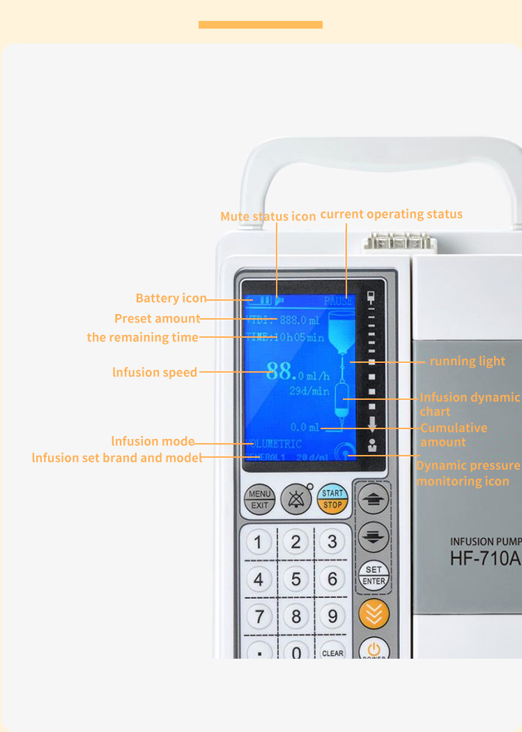 Hde6baf11775f46c589576ab0112677385 - Cost-Effective Veterinary Equipment 3.2 Inch High Definition Bright Blue LCD Display Iv Vet Electric Infusion Pump