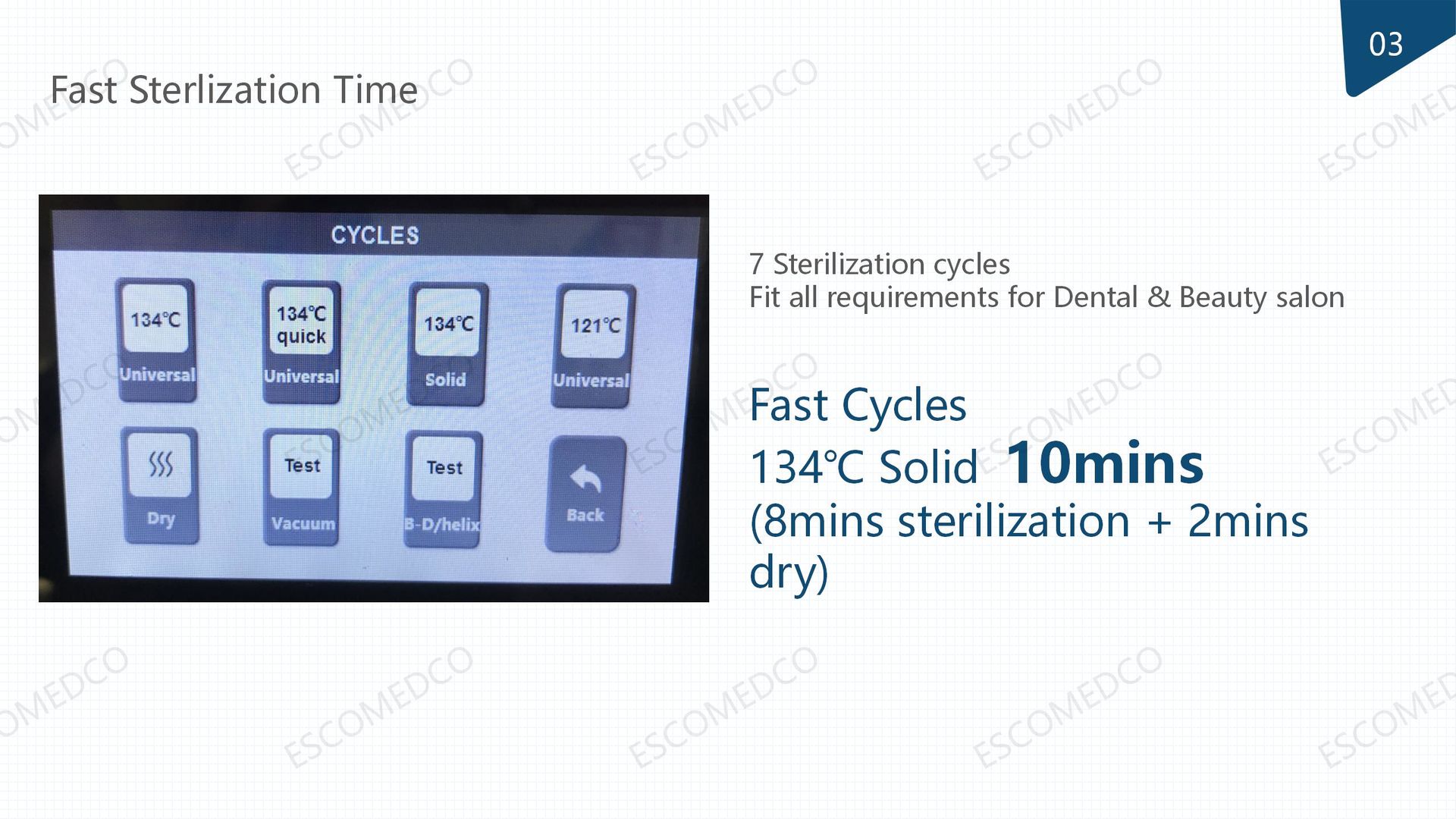 b3 1 - Mini dental autoclave sterilizing tecido, dental tools etc with high quality pompa autoclave timer ECSS03AB